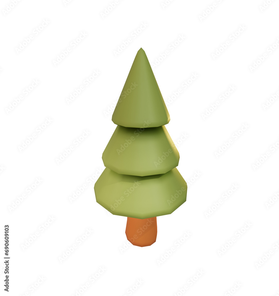 green tree 3D Lowpoly green tree 3D Lowpoly