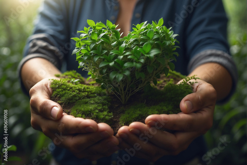 hands holding heart shape plant, plant, taking care of the environment, person holding a growing plant, heart shape, love	