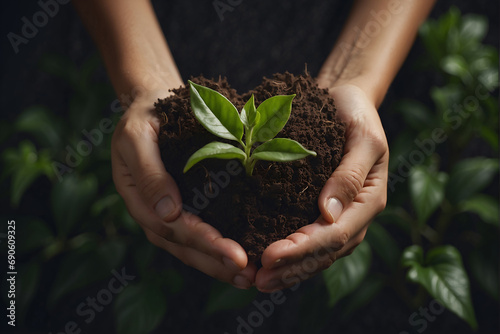 heart shaped hands, taking care of the environment, person holding a growing plant, heart shape, love	
 photo