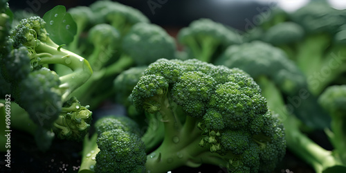 A bunch of broccoli is shown with the word broccoli on it  Broccoli Cluster Highlighted with Wordmark