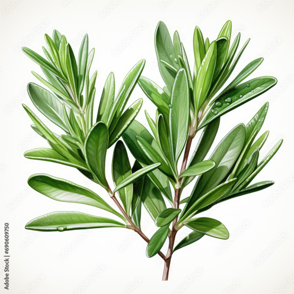 Obraz premium watercolor Rosemary clipart, Generative Ai