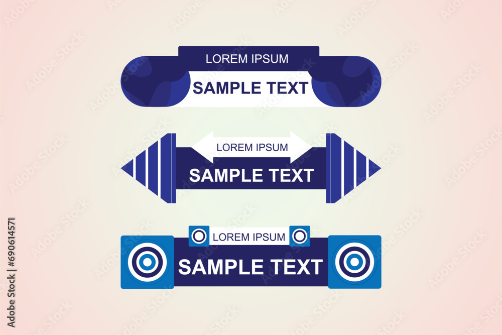 Fototapeta premium Collection of lower third set template