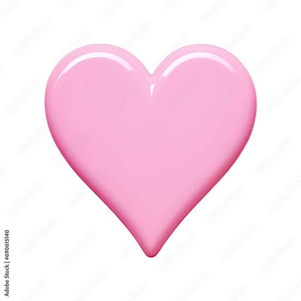 Pink heart on isolated background