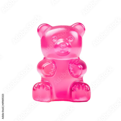 Gummy bear on isolated background photo