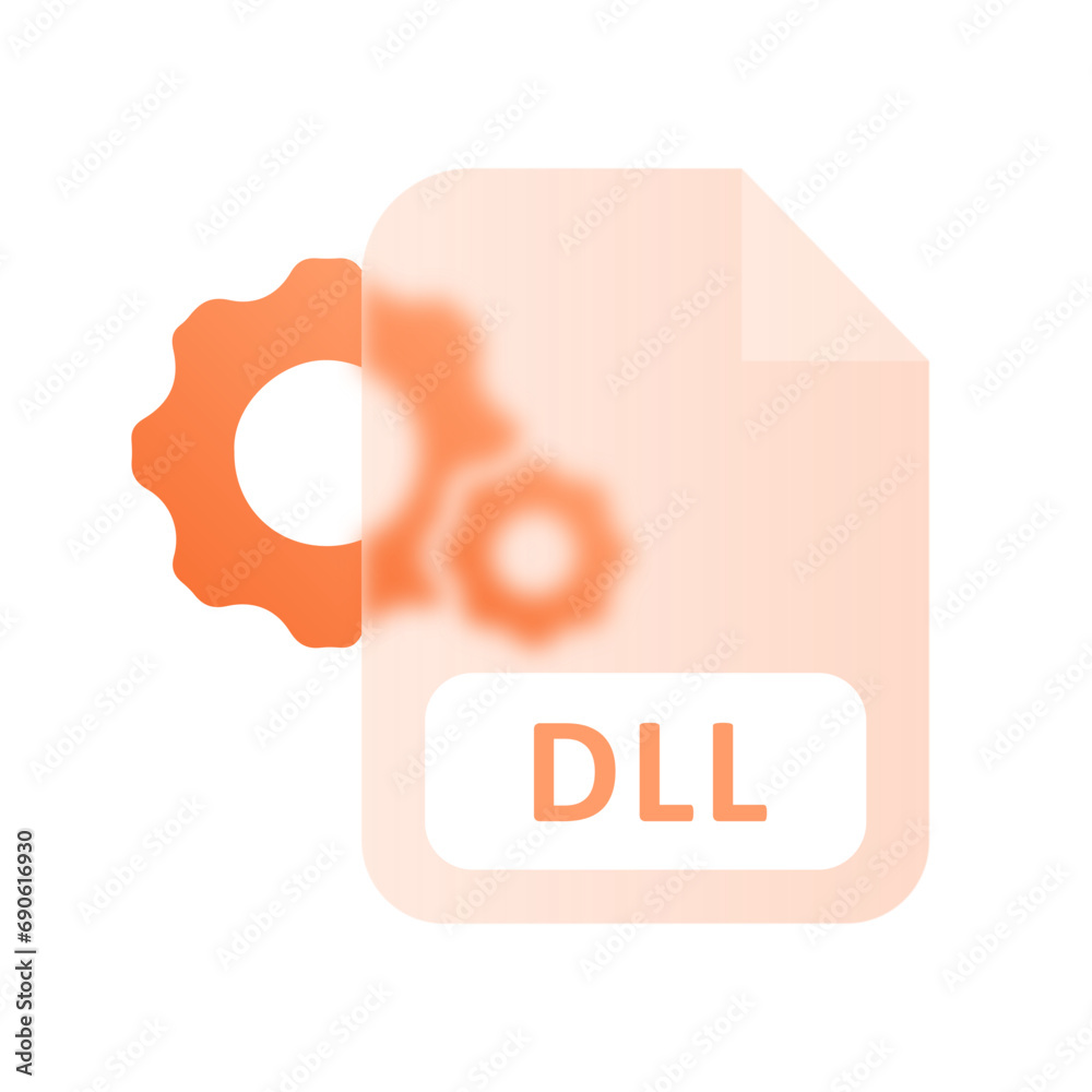DLL File Formats Glassmorphism UI Icon Sign and Symbol Design ...