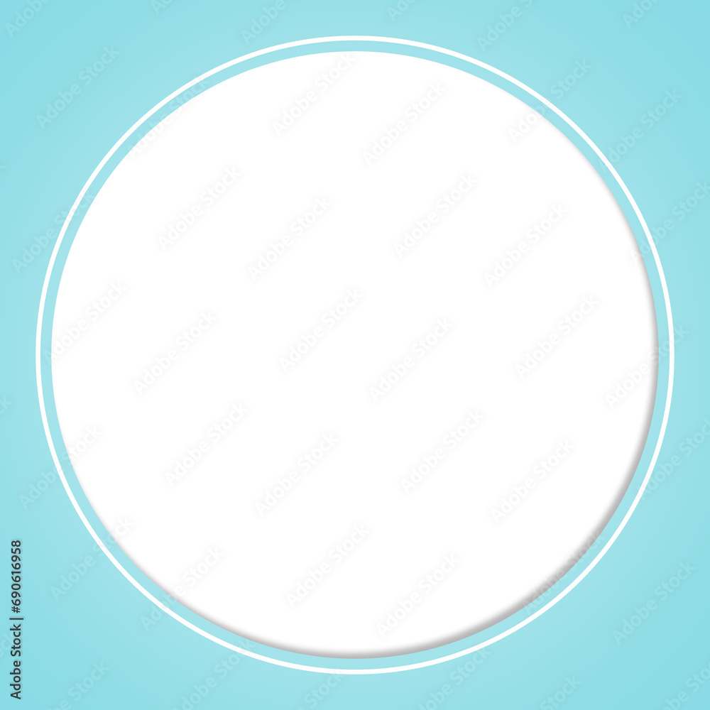 white background and blue frame circle white background and blue frame circle