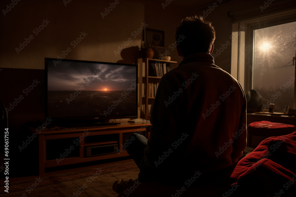 person watching tv