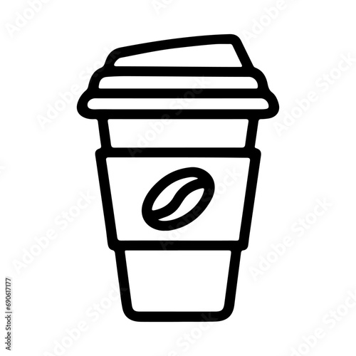Cup of coffee latte, cappuccino, icon logo, vector illustration on a white background