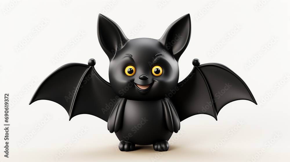 3d photo of a cartoon bat wallpaper made with generative AI 3d photo of a cartoon bat wallpaper made with generative AI