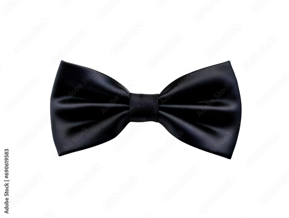 Elegant Black Bow Tie, isolated on a transparent or white background Elegant Black Bow Tie, isolated on a transparent or white background