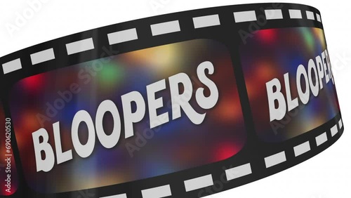 Bloopers Film Movie Outtakes Mistakes Reel Cells Looping 3d Animation photo