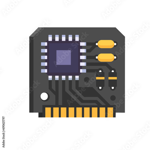 best quality computer chips in black on white background