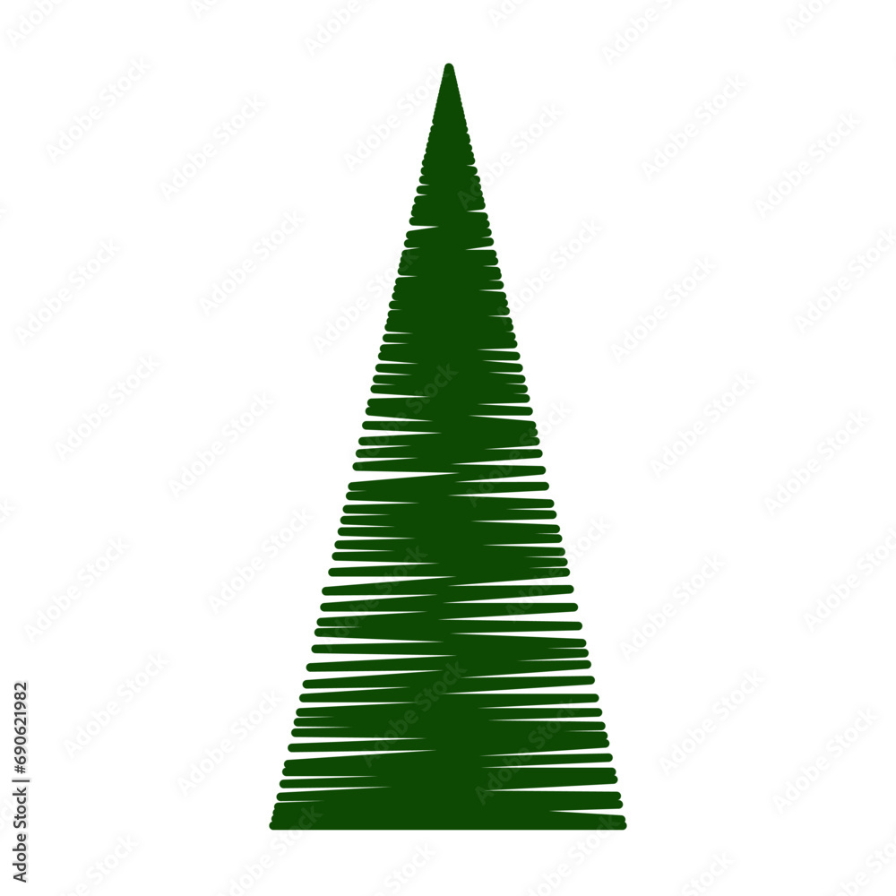 Hand drawn Christmas tree icon Hand drawn Christmas tree icon