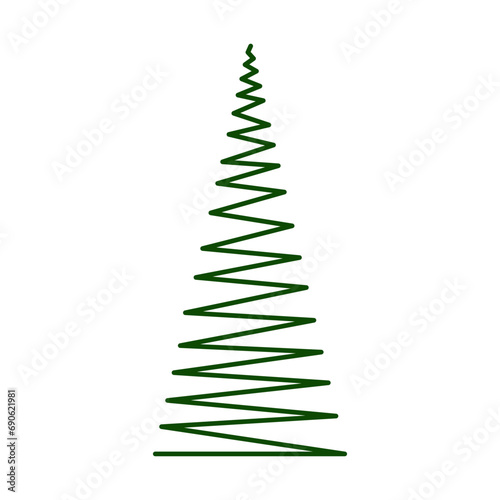 Hand drawn Christmas tree icon