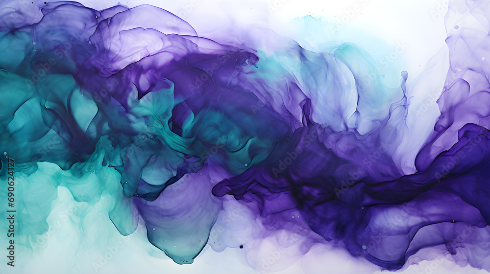 Abstract background in blue alcohol ink effect 