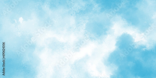Shiny and fresh natural and cloudy morning sky of winter. The summer heaven is colorful clearing day Good weather. Sunny background, blue sky with white clouds blue pastel background. Vector art.