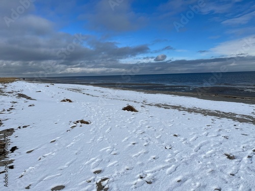 snow on the beach