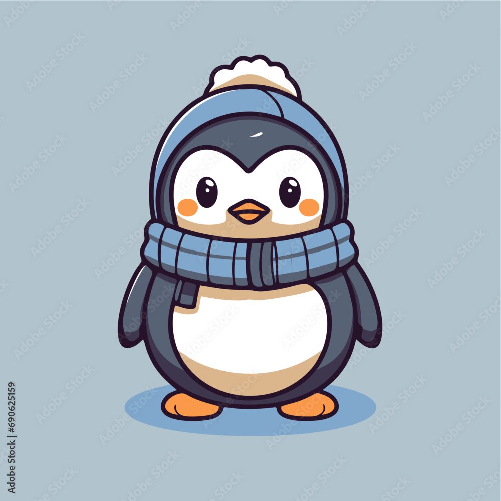 Fototapeta premium cute Penguin icon vector