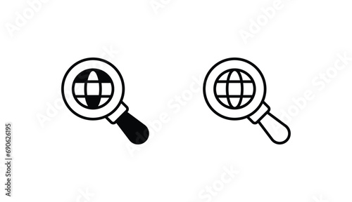 Internet icon design with white background stock illustration