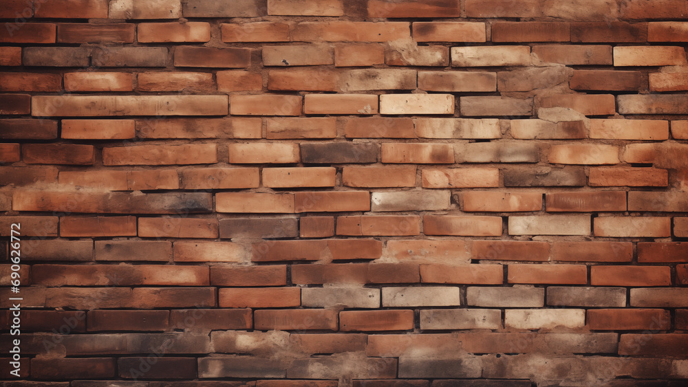 An old textured wall made of red bricks An old textured wall made of red bricks