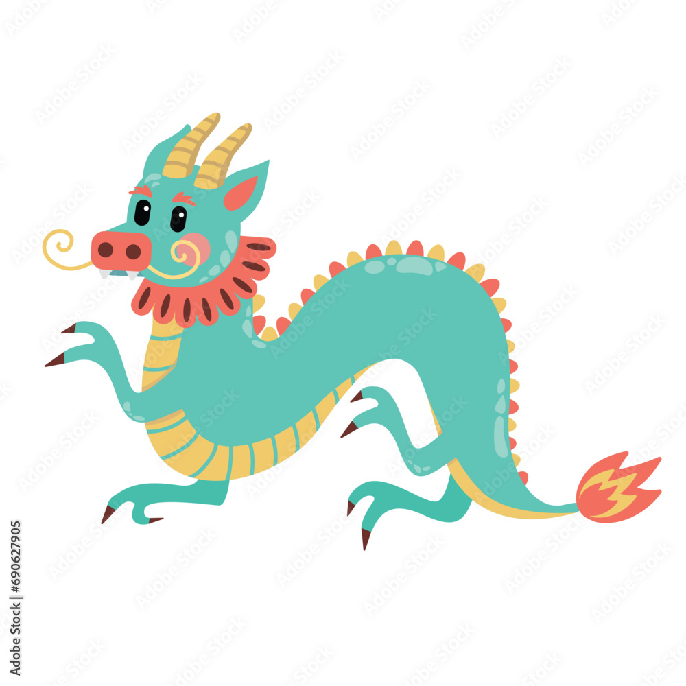 Funny Dragon Character in cartoon style Funny Dragon Character in cartoon style