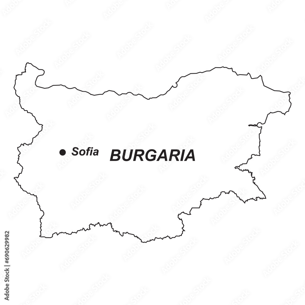Obraz premium Bulgaria map icon