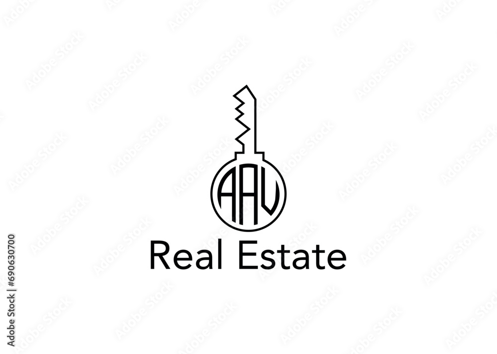 Key Real Estate Business Letter AAV Logo Vector Illustration Key Real Estate Business Letter AAV Logo Vector Illustration