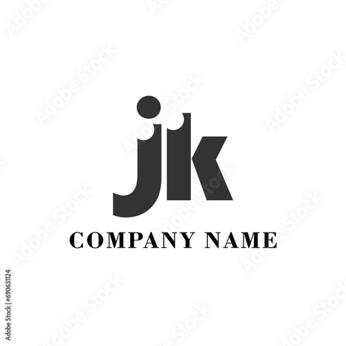 JK Initial logo elegant logotype corporate font idea unity