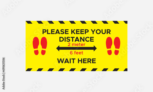 warning sign, warning illustration, warning vector sign for print, Floor warning sign for print, Print sheet 