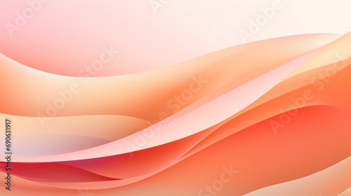 Peach Fuzz color of the year 2024 abstract waves background. New 2024 trending Peach Fuzz color. Colour trend palette.