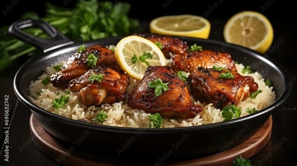 Western Arabic Food Yemeni Chicken Rice , Background Images , Hd Wallpapers