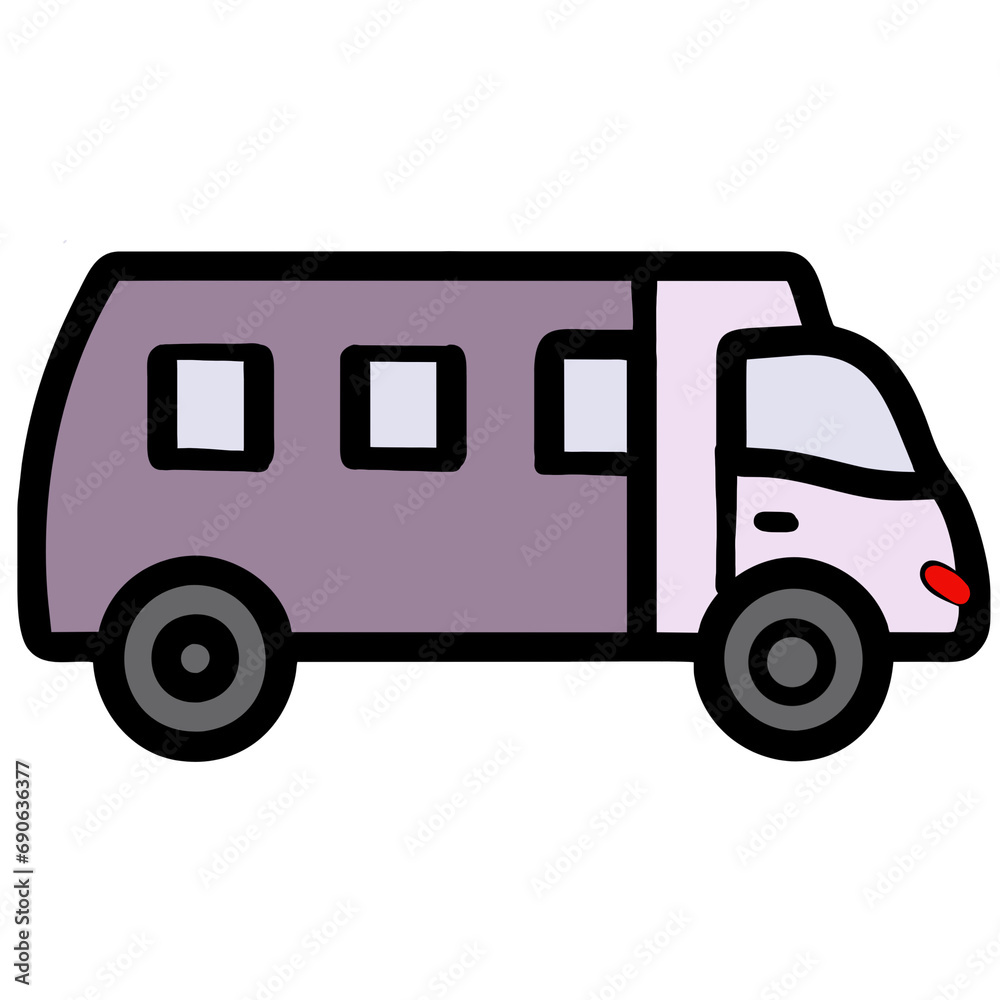 illustration of van