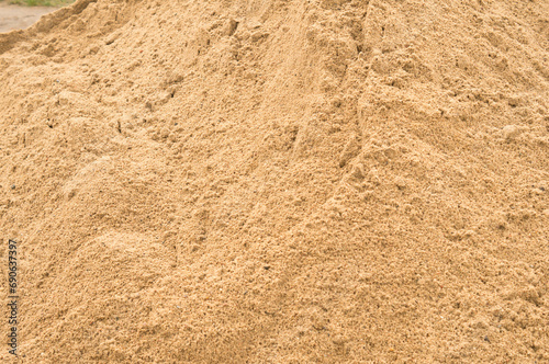 Background from a pile of sand on a construction site
