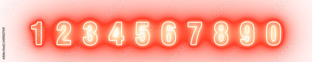 Glowing number png transparent background, Red glowing transparent wallpaper,