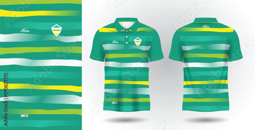 abstract turquoise or jade polo sport shirt sublimation jersey template
