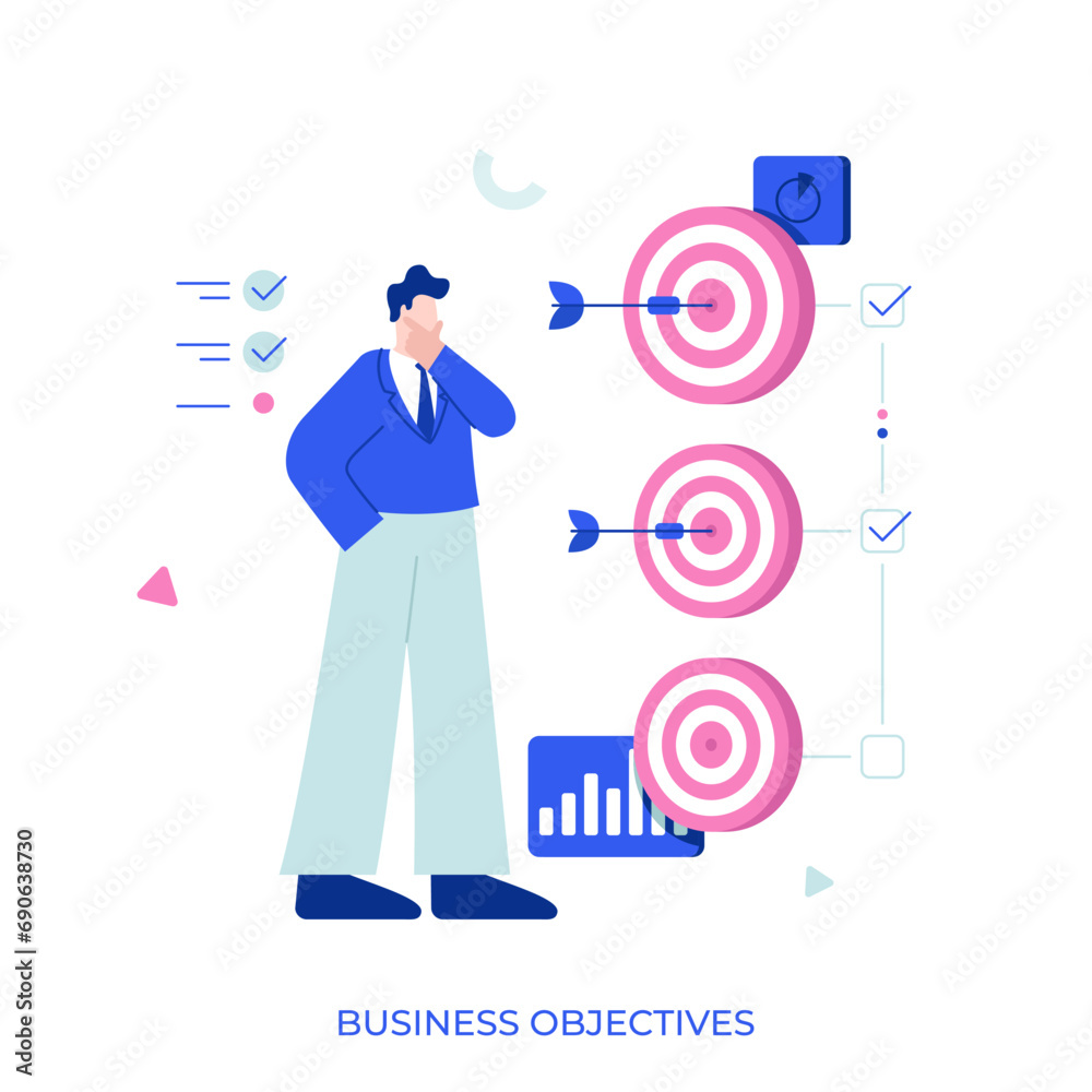 Flat Character Business Concept Flat Character Business Concept