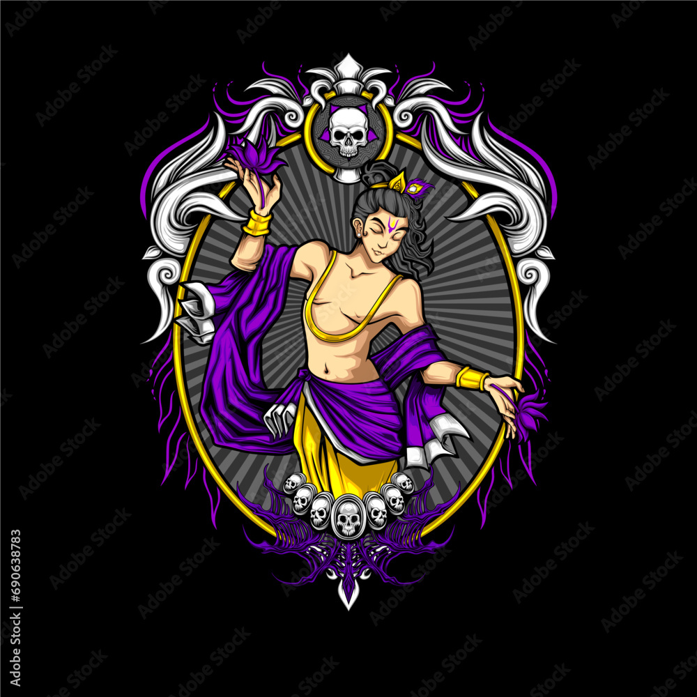 Krishna vector illustration Krishna vector illustration