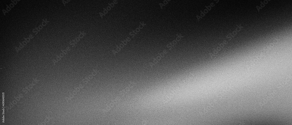 Black white grainy background noise texture grunge gradient banner header, abstract poster cover backdrop design - obrazy, fototapety, plakaty 