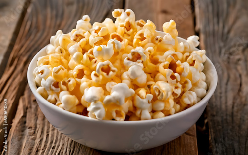 Capture the essence of Buttered Popcorn in a mouthwatering food photography shot Generative AI