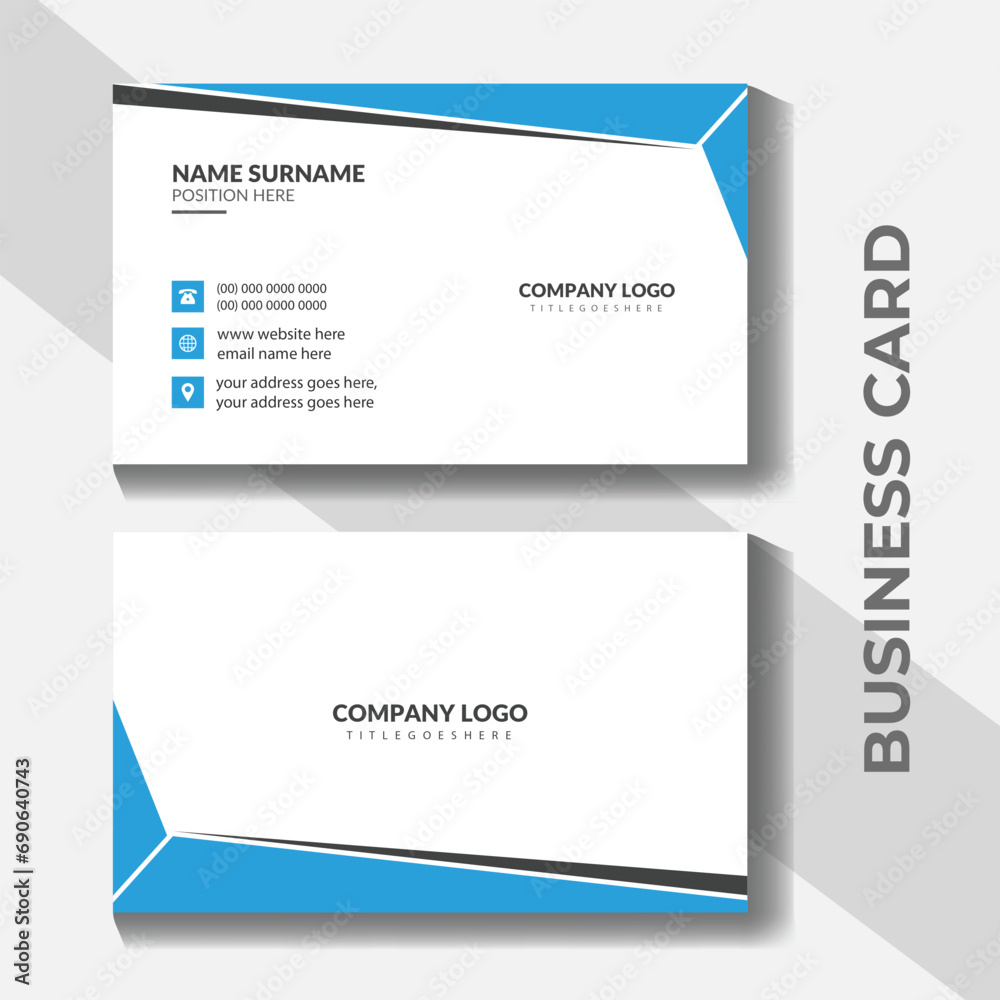Healthcare Business card in front and back view Healthcare Business card in front and back view