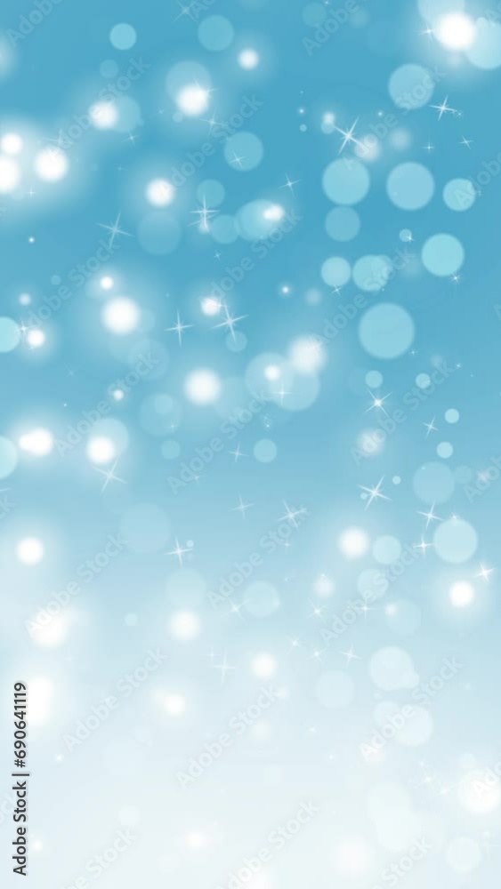 Light Blue Winter Background Loop. Particles and sparkles on blue background, seamless loop, vertical resolution. Light Blue Winter Background Loop. Particles and sparkles on blue background, seamless loop, vertical resolution.