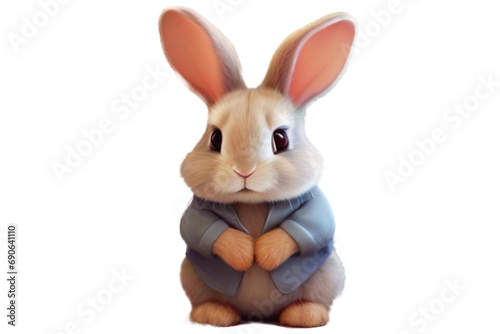 cute rabcute rabbit on transparent or white background pngbit on transparent or white background png