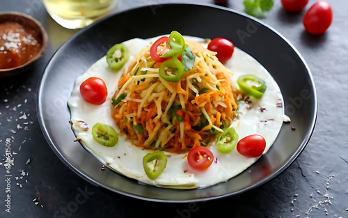 Capture the essence of Chaat in a mouthwatering food photography shot Generative AI photo