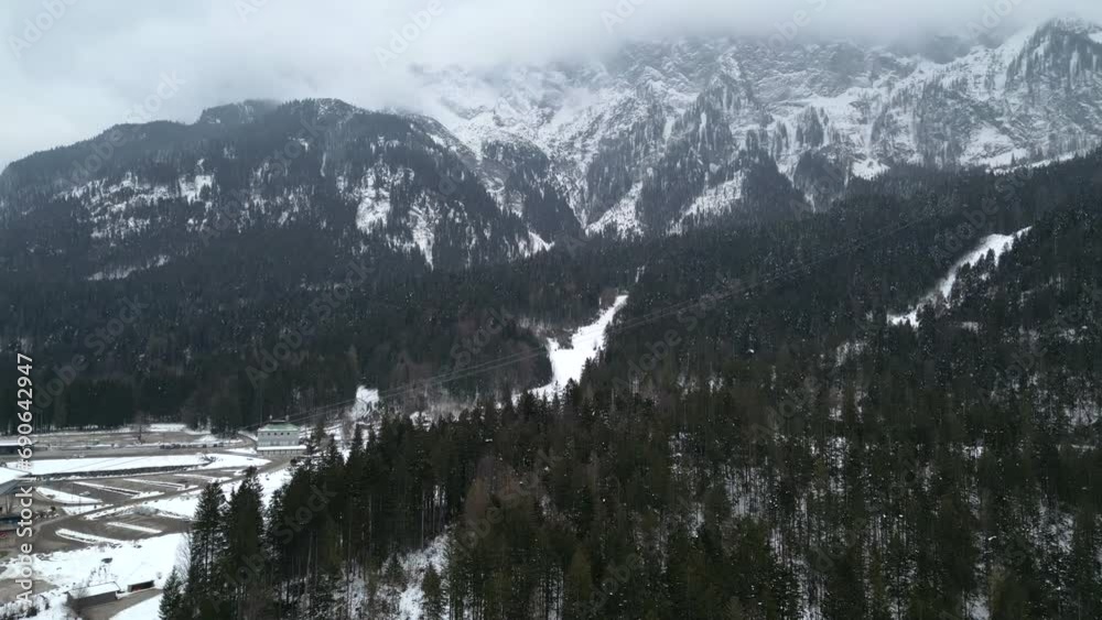 Mountains Winter Cold Frozen Snow Dark Trees Forest Panning Evening Mountains Winter Cold Frozen Snow Dark Trees Forest Panning Evening