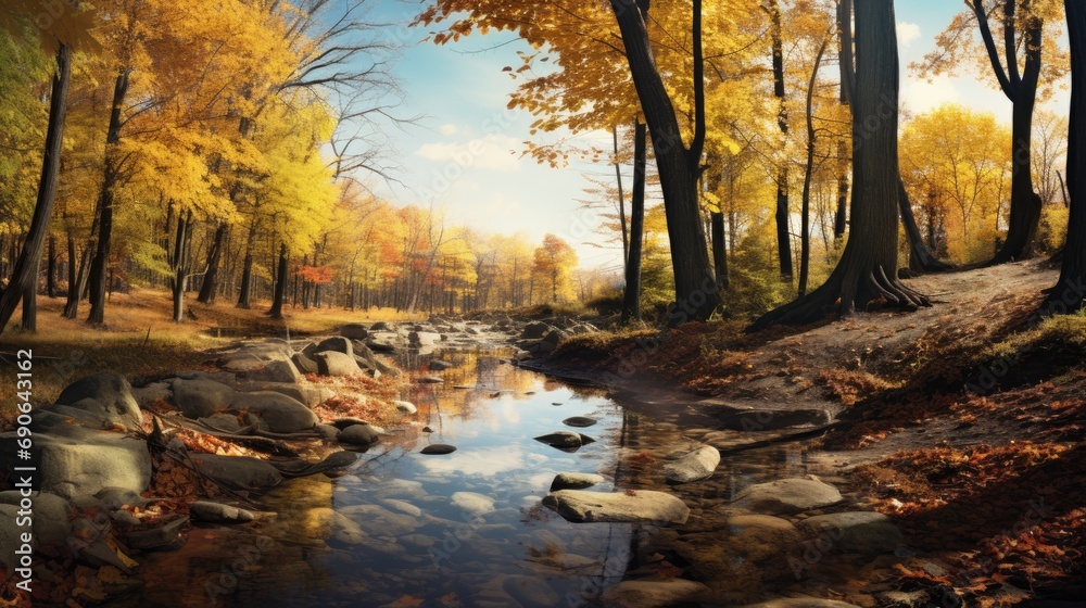 Golden Autumn Vibes: Scenic Landscape for Desktop Wallpaper and Backdrop Golden Autumn Vibes: Scenic Landscape for Desktop Wallpaper and Backdrop