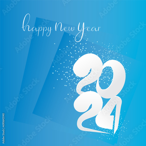 new year card blue background