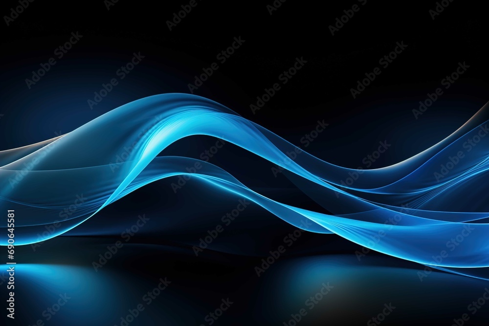 Abstract dark blue digital background with sparkling blue light particles and areas with deep. Particles form into lines, surfaces and grids Abstract dark blue digital background with sparkling blue light particles and areas with deep. Particles form into lines, surfaces and grids