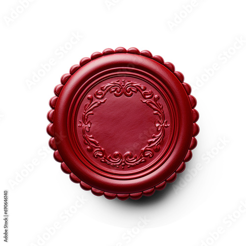 Vintage Red Wax Seals, wax seal isolated on white background © Daisy