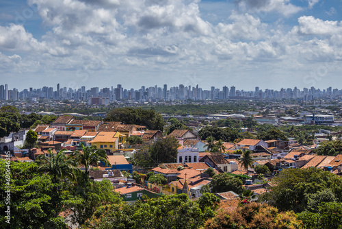 The metropolis with its imposing architecture makes up the urban landscape of Recife, the capital of Pernambuco, in the Northeast of Brazil. photo