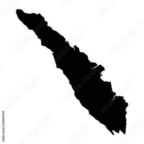 Sumatra island map, region of Indonesia. Vector illustration.